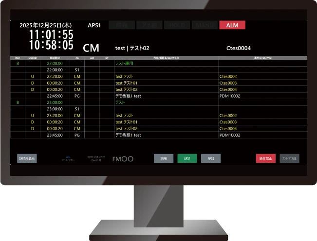 SIRTSのOAモニタ画面